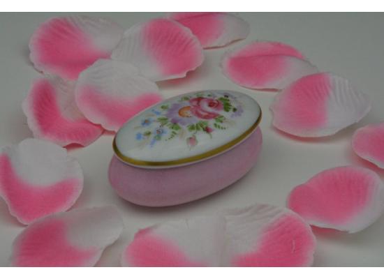 Scatolletta  Ovale decoro Classico  rosa